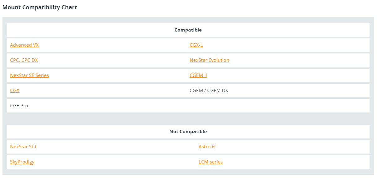 Compatiblidad Starsense autoguider